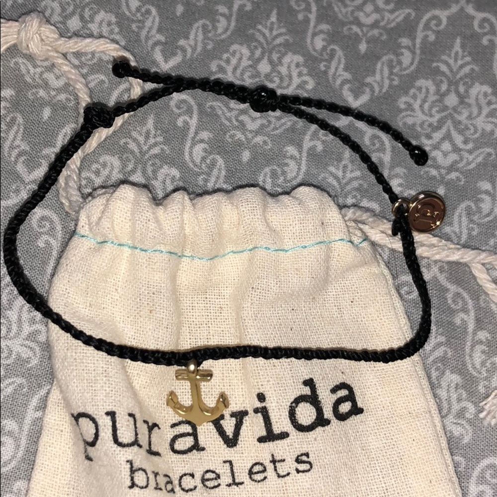 black anchor charm pura vida bracelet